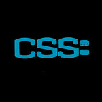 Picture of CSS wording on black background